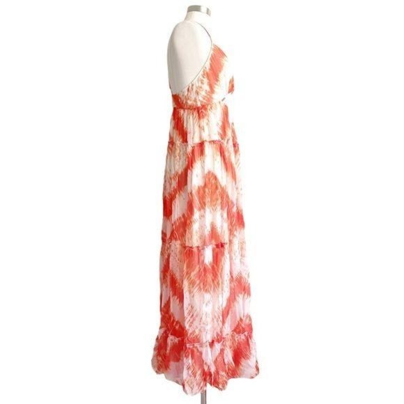 Rococo Sand Orange Tie Dye Chiffon Maxi Dress - Picture 3 of 10